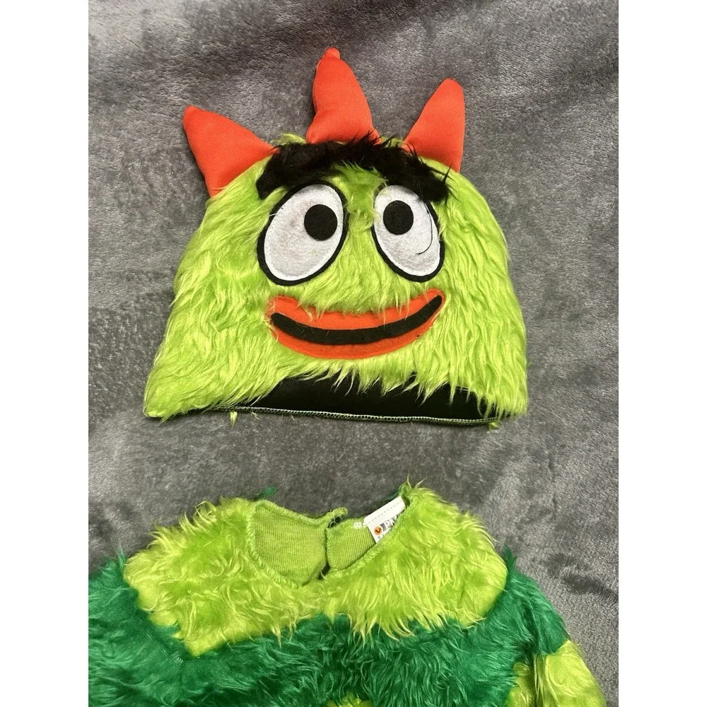 Yo Gabba Gabba Brobee Deluxe Toddler 2T Hat Mittens Full Costume Set Halloween